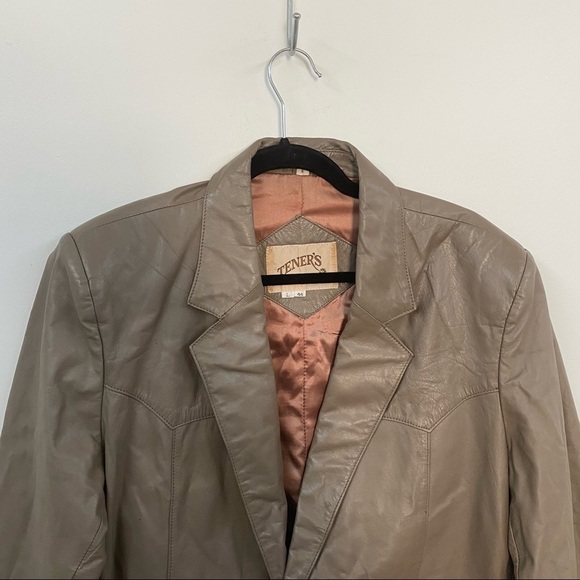 Vintage Western Style Leather Jacket Blazer - Picture 2 of 16